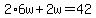 2%2A6w%2B2w=42