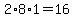 2%2A8%2A1=16
