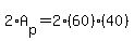 2%2AA%5Bp%5D+=+2%2860%29%2840%29