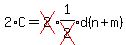2%2AC=+cross%282%29%2Aexpr%281%2Fcross%282%29%29d%28n%2Bm%29