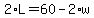 2%2AL+=+60+-+2%2Aw