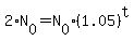 2%2AN%5B0%5D=N%5B0%5D%281.05%29%5Et
