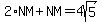 2%2ANM%2BNM=4sqrt%285%29