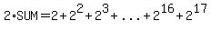 2%2ASUM=2%2B2%5E2%2B2%5E3%2B%22...%22%2B2%5E16%2B2%5E17
