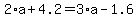 2%2Aa%2B4.2=3%2Aa-1.6