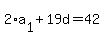 2%2Aa%5B1%5D+%2B+19d+=+42+