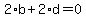 2%2Ab%2B2%2Ad=0