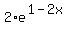 2%2Ae%5E%281-2x%29+