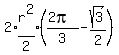2%2Aexpr%28r%5E2%2F2%29%28expr%28%282pi%29%2F3%29-sqrt%283%29%2F2%29