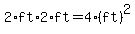 2%2Aft%2A2%2Aft=4%2A%28ft%29%5E2