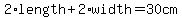 2%2Alength%2B2%2Awidth=30cm