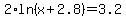 2%2Aln%28x%2B2.8%29+=+3.2