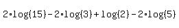 2%2Alog%28%2815%29%29-2%2Alog%28%283%29%29%2Blog%28%282%29%29-2%2Alog%28%285%29%29
