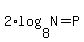 2%2Alog%288%2CN%29=P