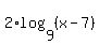 2%2Alog%289%2C%28x-7%29%29