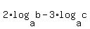 2%2Alog%28a%2Cb%29-3%2Alog%28a%2Cc%29