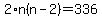2%2An%28n-2%29=336