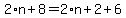 2%2An%2B8=2%2An%2B2%2B6