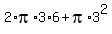2%2Api%2A3%2A6%2Bpi%2A3%5E2