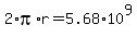 2%2Api%2Ar+=+5.68%2A10%5E9