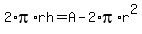 2%2Api%2Arh+=+A+-+2%2Api%2Ar%5E2
