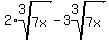 2%2Aroot%283%2C7x%29+-+3root%283%2C7x%29