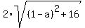 2%2Asqrt%28%281-a%29%5E2%2B16%29