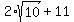 2%2Asqrt%2810%29+%2B+11