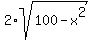 2%2Asqrt%28100-x%5E2%29
