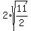 2%2Asqrt%2811%2F2%29