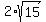2%2Asqrt%2815%29