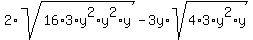 2%2Asqrt%2816%2A3%2Ay%5E2%2Ay%5E2%2Ay%29+-+3y%2Asqrt%284%2A3%2Ay%5E2%2Ay%29