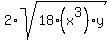 2%2Asqrt%2818%2A%28x%5E3%29y%29