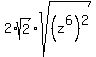 2%2Asqrt%282%29%2Asqrt%28%28z%5E6%29%5E2%29