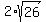 2%2Asqrt%2826%29