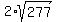 2%2Asqrt%28277%29