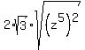 2%2Asqrt%283%29%2Asqrt%28%28z%5E5%29%5E2%29