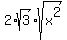2%2Asqrt%283%29%2Asqrt%28x%5E2%29