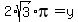 2%2Asqrt%283%29pi=y