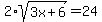 2%2Asqrt%283x%2B6%29=24