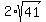 2%2Asqrt%2841%29
