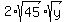 2%2Asqrt%2845%29%2Asqrt%28y%29