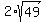 2%2Asqrt%2849%29