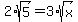 2%2Asqrt%285%29=3%2Asqrt%28x%29