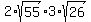 2%2Asqrt%2855%29%2A3%2Asqrt%2826%29