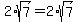 2%2Asqrt%287%29=2%2Asqrt%287%29