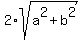 2%2Asqrt%28a%5E2+%2B+b%5E2%29