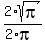 2%2Asqrt%28pi%29%2F%282%2Api%29