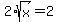 2%2Asqrt%28x%29=2