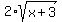 2%2Asqrt%28x%2B3%29